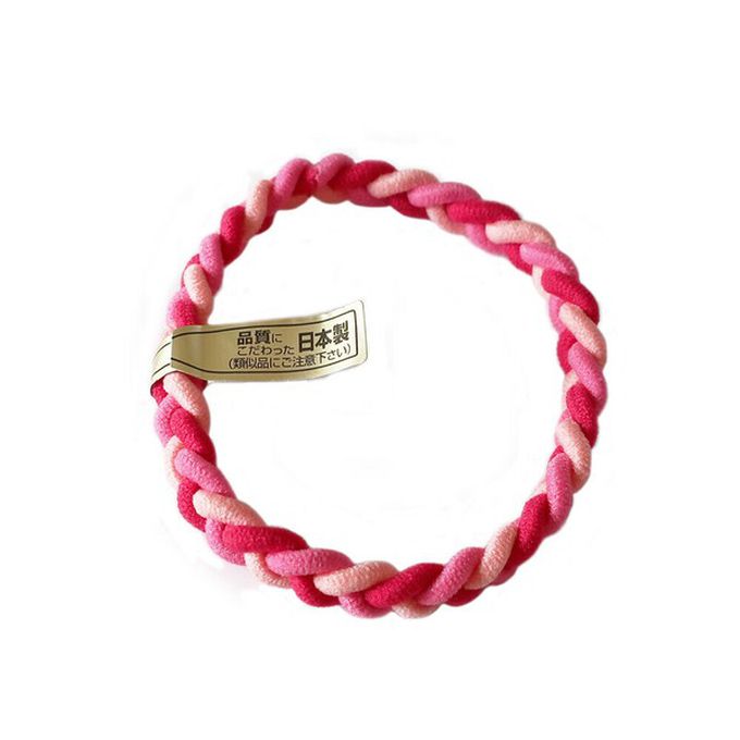 日本 Melody Accessory - 日本製 專利耐用麻花編織髮圈(5入組)-黑灰