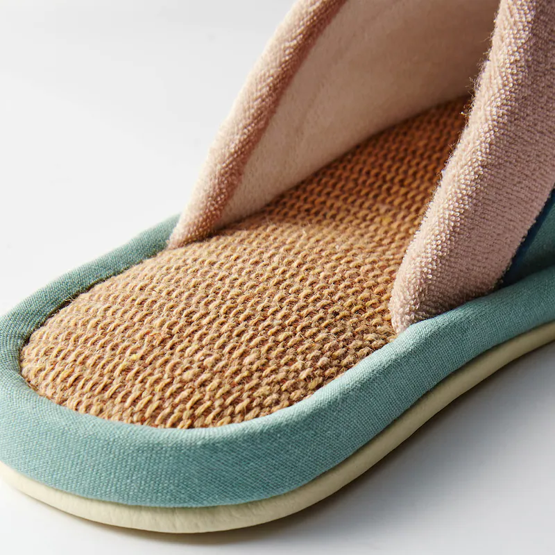 日本千趣會 - 迪士尼 棉麻編織透氣室內拖鞋-101忠狗-粉杏