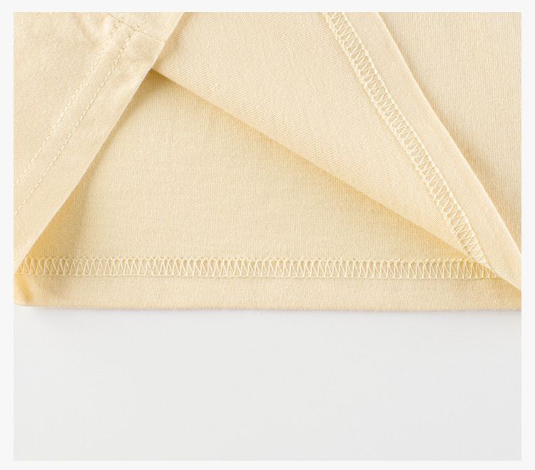 (大童)純棉圓領薄長袖上衣-快樂熊熊-杏色