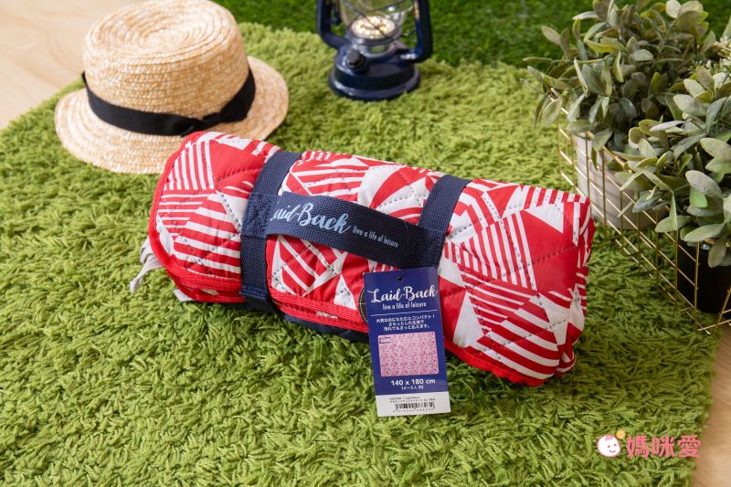 日本現代百貨 - 可機洗 撥水加工衍縫野餐墊(4-5人)-幾何三角-藍 (L(140x180cm))