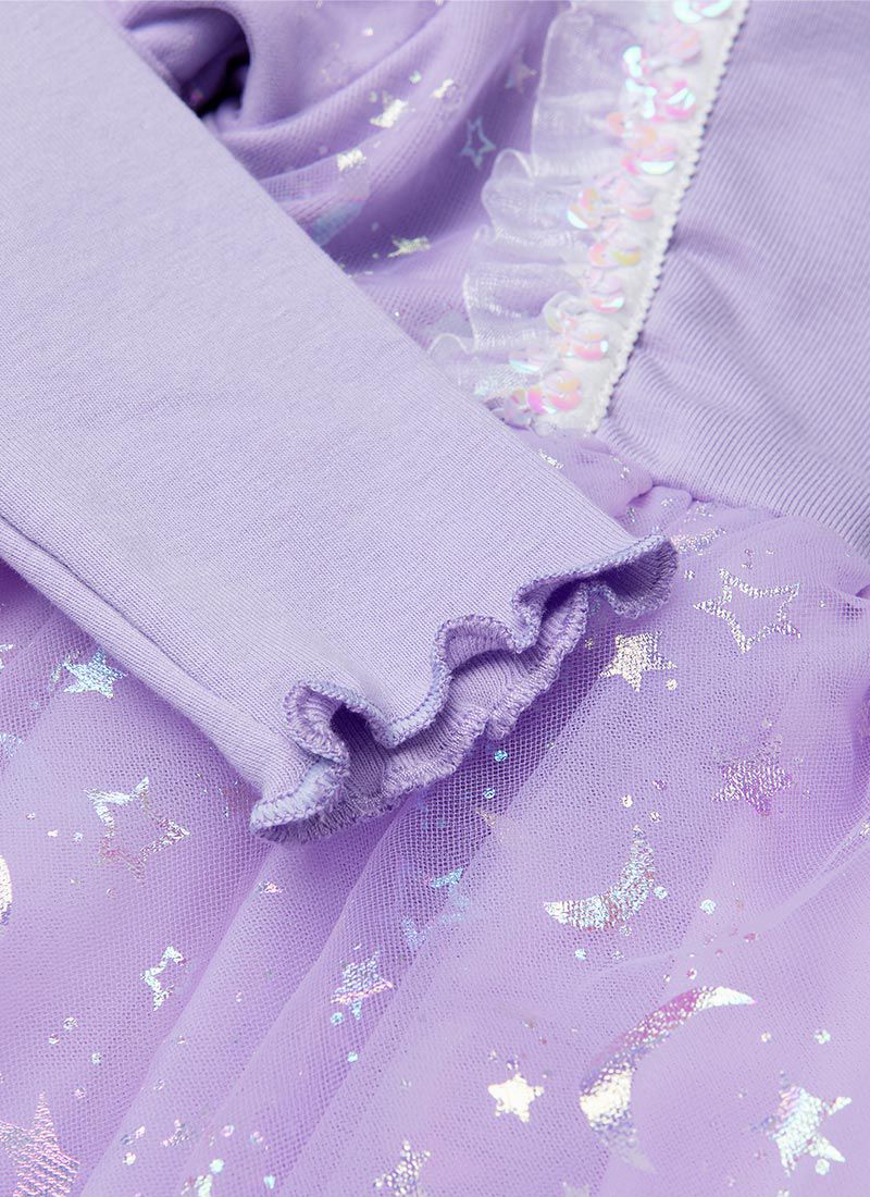 韓國 OZKIZ - 長髮公主紫色洋裝套組(附飾品)-紫