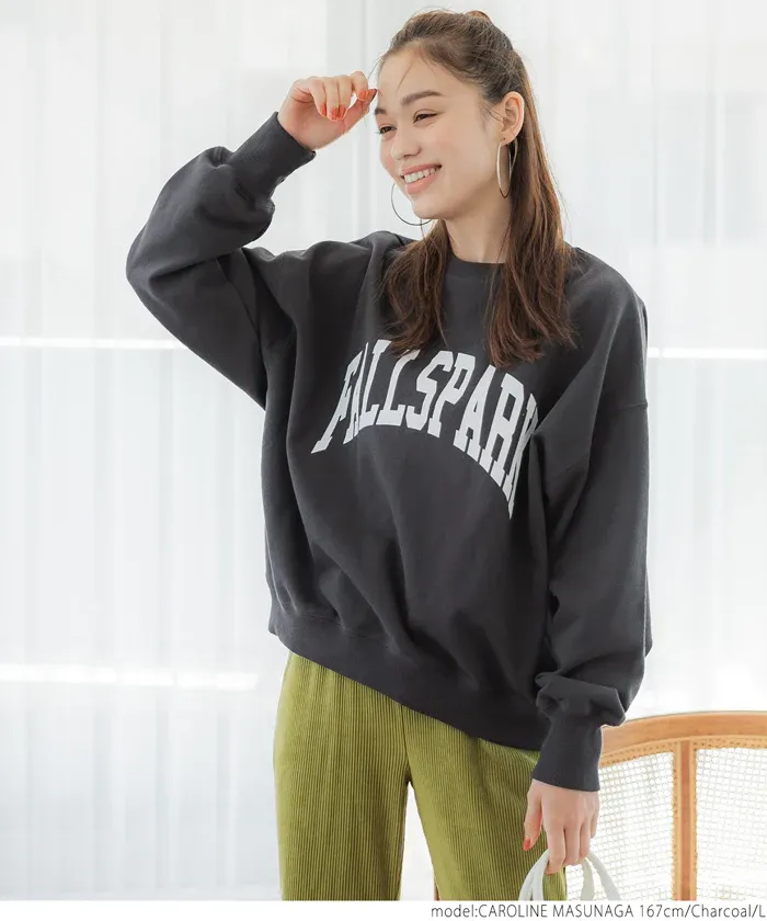 日本 COCA - 裏毛圓領百搭大學T-米杏