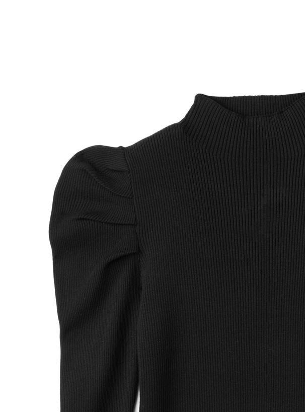 日本 GRL - 高嶺之花羊腿袖針織上衣-黑