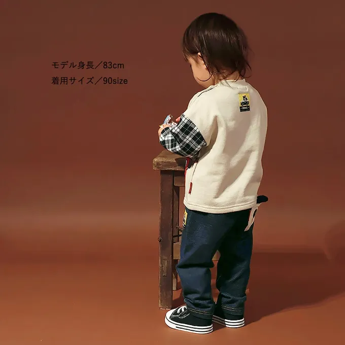 日本 ZOOLAND - 熊熊救援隊 車車口袋長袖上衣-警車-藍