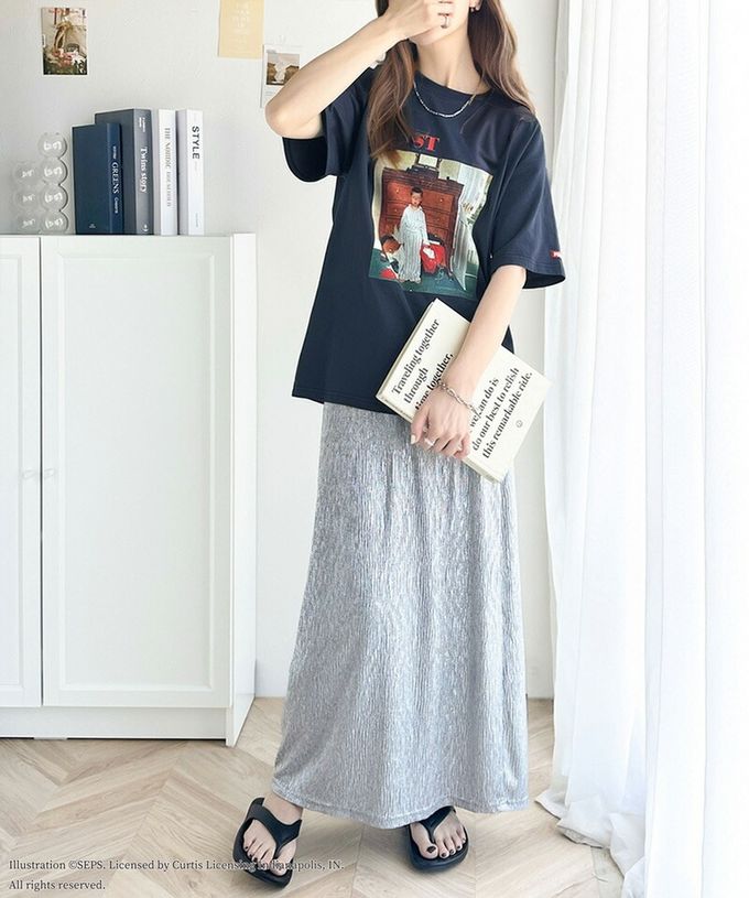 日本 Classical Elf - 設計師聯名 復古印花寬版T恤-聖誕節的真相-白