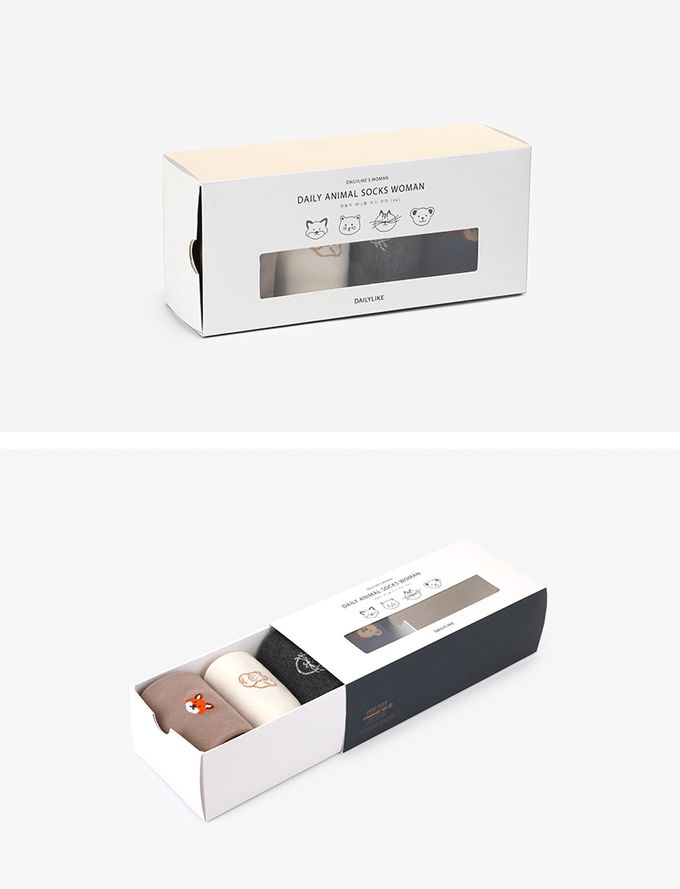 韓國 Daily Like - 女用襪子/中筒襪4入組-1 (220~250mm)