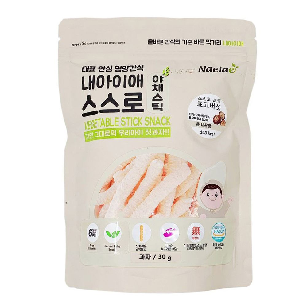 Naeiae - 韓國米棒-香菇-建議6個月以上適吃-30g