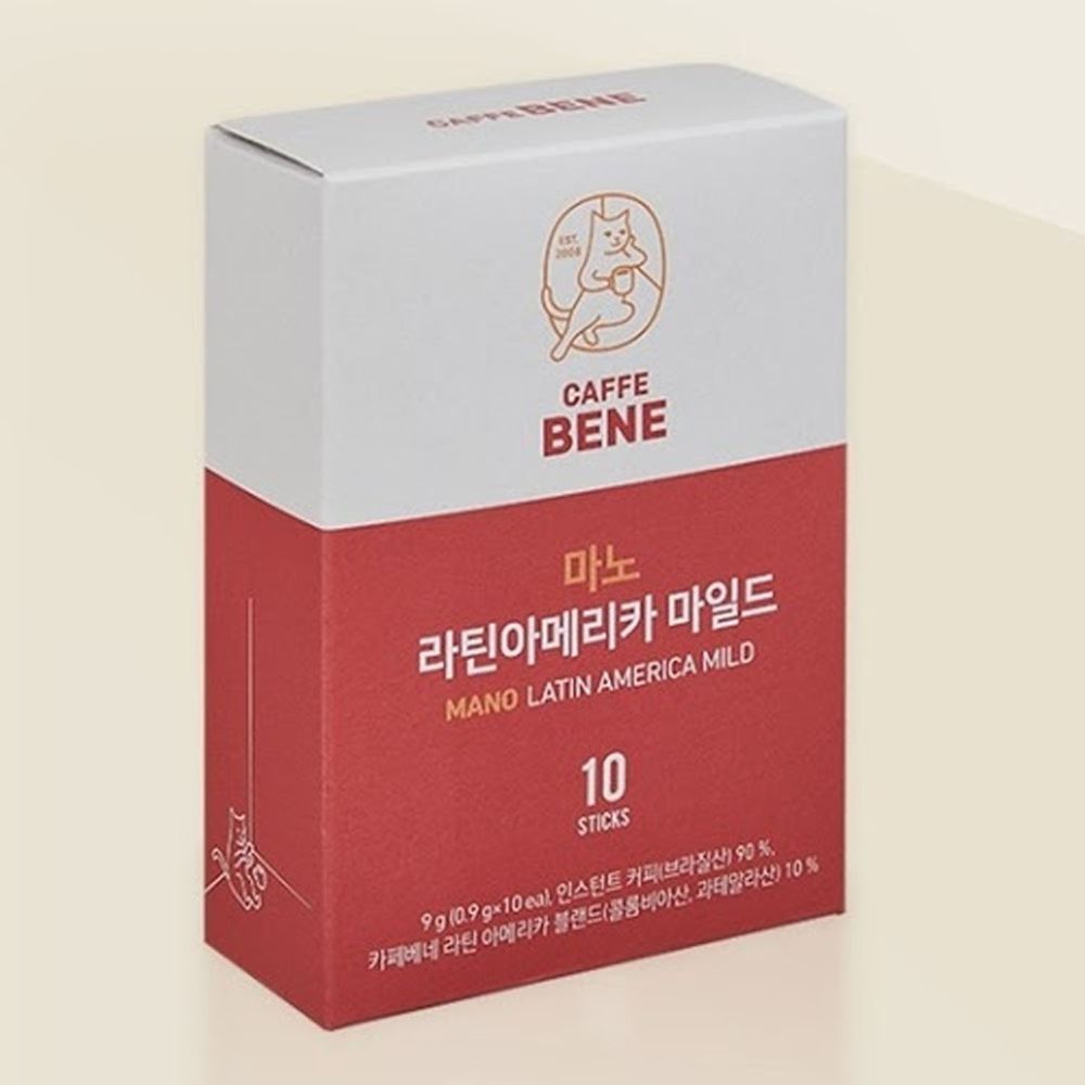 韓國Caffebene咖啡伴 - 拉丁美洲即溶咖啡(10入/盒)