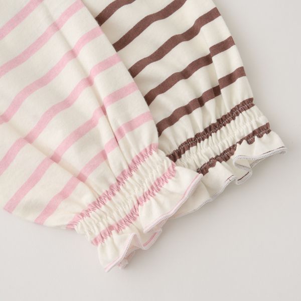 日本 Lycee mine - 大片荷葉蕾絲領束口長袖上衣-薰衣草