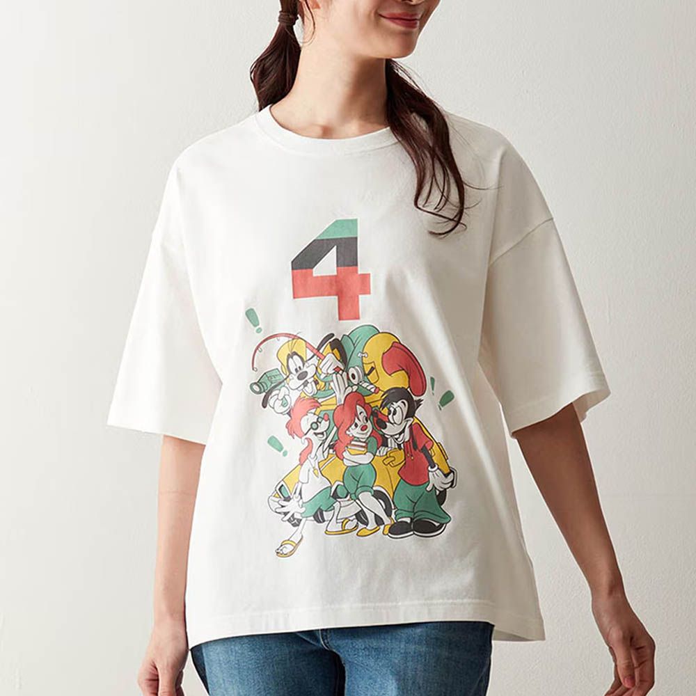 純棉迪士尼印花短袖上衣(大人)-數字4