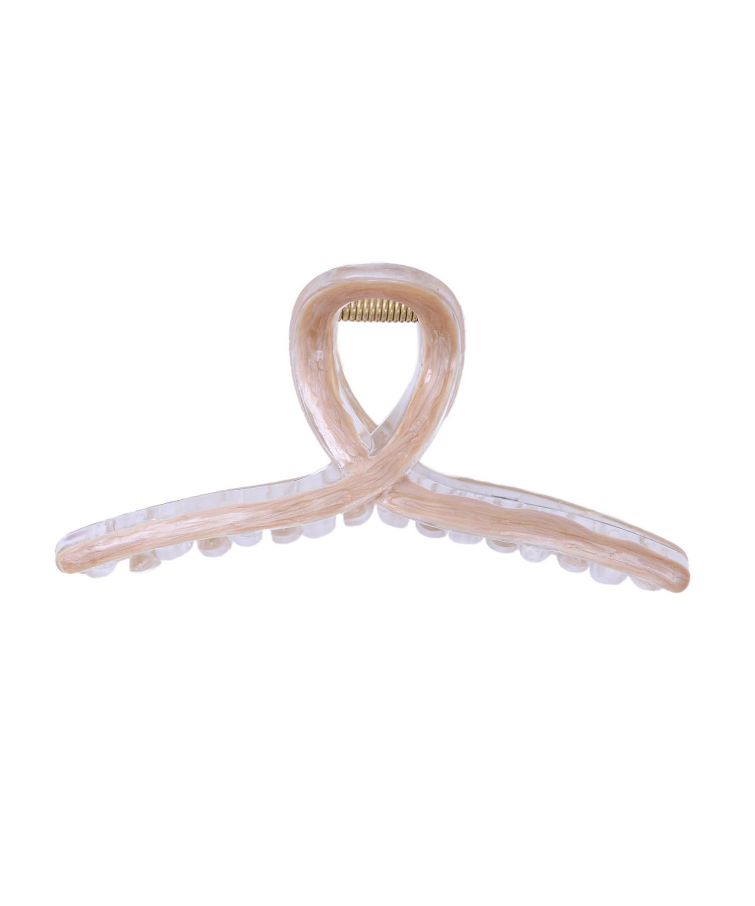 日本 Lattice - 透明軟糖壓克力抓夾/鯊魚夾-淺灰