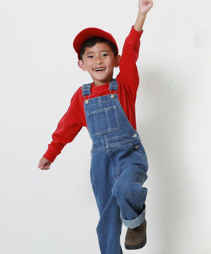 日本 devirock - 牛仔工裝百搭吊帶褲-水藍