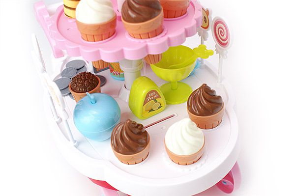 酷比樂 - 【家家酒玩具】聲光冰淇淋手推車 5962A