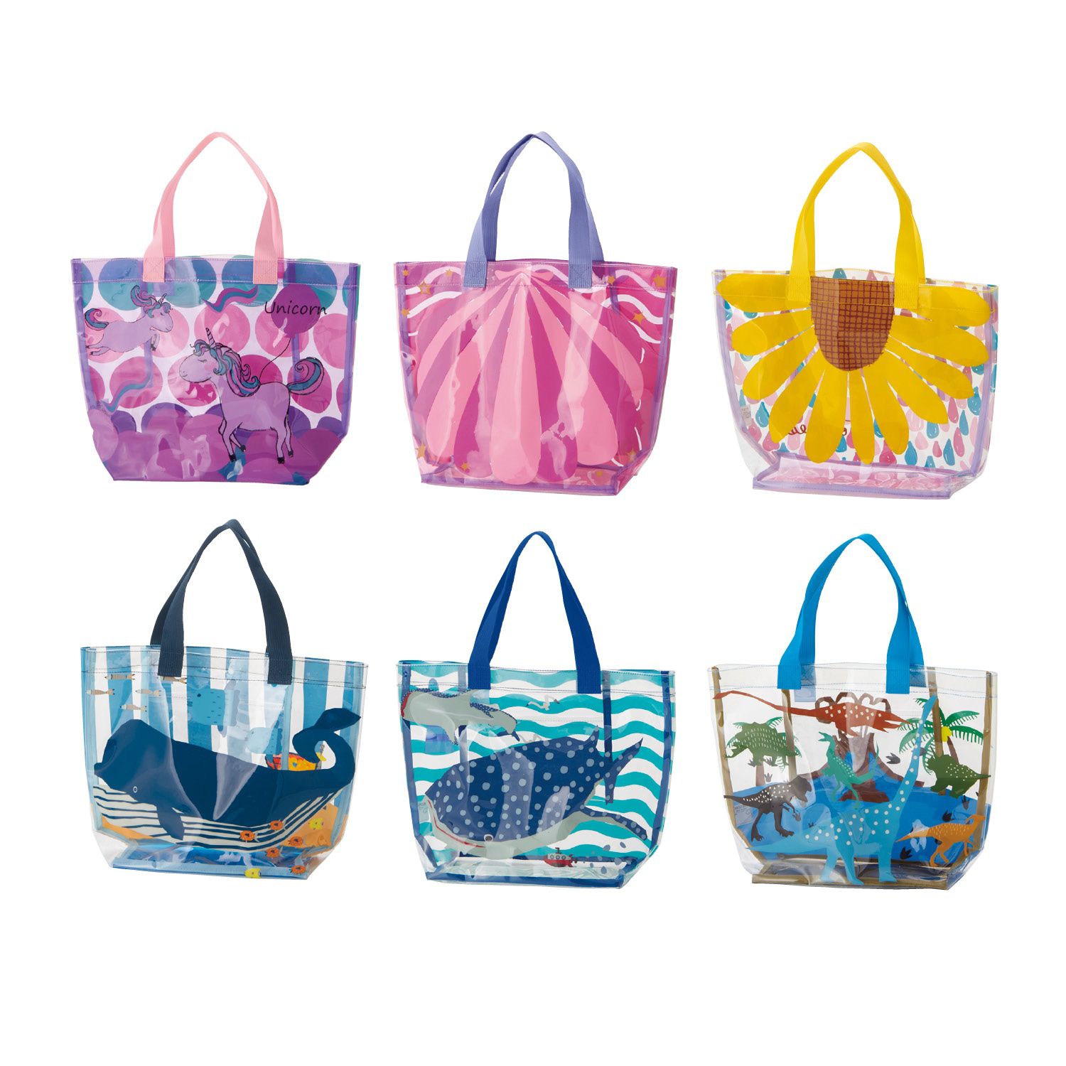 日本千趣會 - PVC防水包/游泳手提包-鯨鯊-水藍 (41×31×15cm)