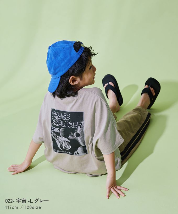 日本 devirock - 100%棉 帥氣印花寬版落肩T恤-紐約老虎-白