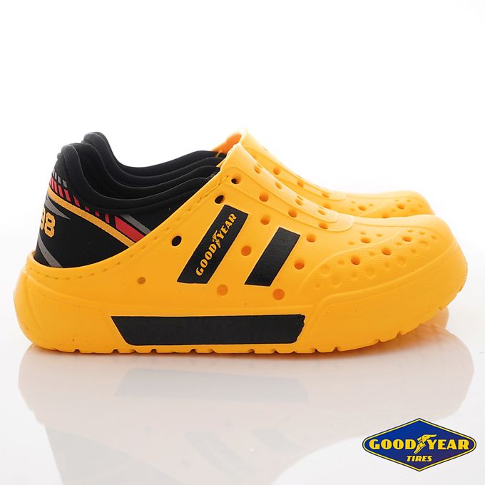 GOODYEAR - 台灣製GOODYEAR後踩水陸洞洞鞋(中小童段)-休閒鞋-黃