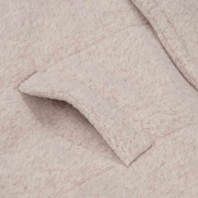 akachan honpo - 仿羔皮呢鋪棉夾克-粉紅色