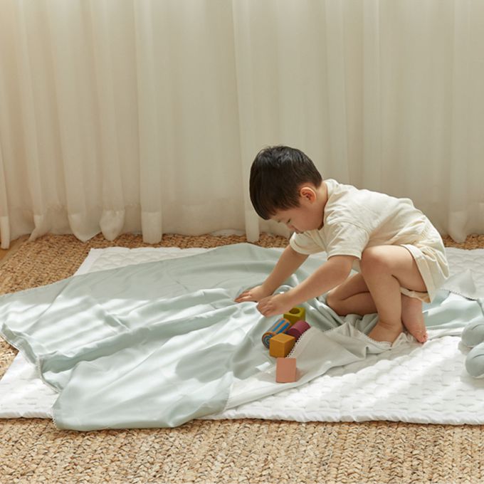 正韓Hello HiZoo - 3D 透氣雙面涼感被/透氣被/冷氣被_兒童款-薄荷綠