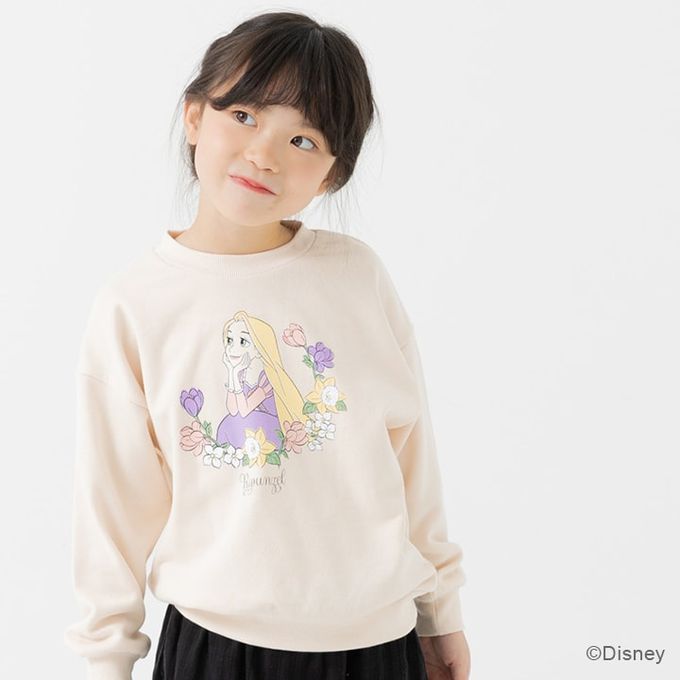 日本 Chil2 - 迪士尼限定 裏毛長袖上衣-樂佩公主-奶油米