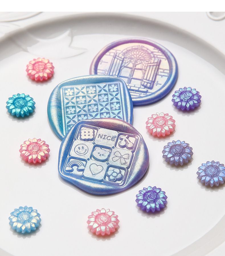 向日葵極光火漆章蠟粒-亮粉