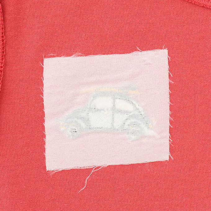 日本 petit main - [低價]接觸冷感 刺繡短袖上衣-鯨魚-奶油黃