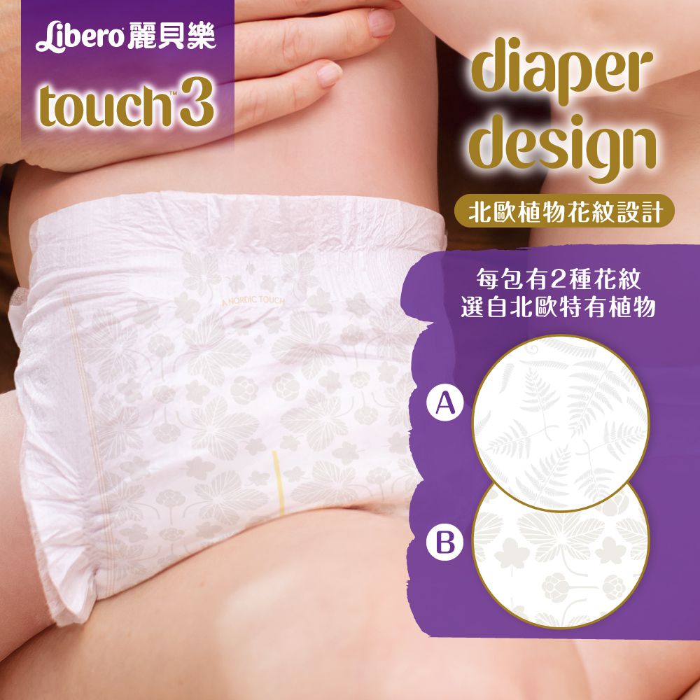 麗貝樂 Libero - 綠色環保升級/嬰兒尿布/紙尿褲touch-頂級系列 (S/3號)-28片x6包