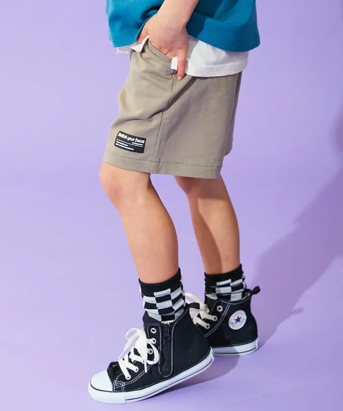 日本 devirock - 夏日印花純棉寬版短褲-迷彩-軍綠