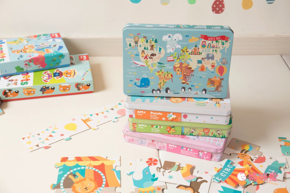 熱銷補貨到【西班牙 APLI 】初階拼圖／旅行遊戲卡／馬賽克拼貼