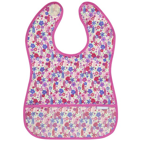 英國 JoJo Maman BeBe - 無袖圍兜-繽紛粉花 (單一尺寸)