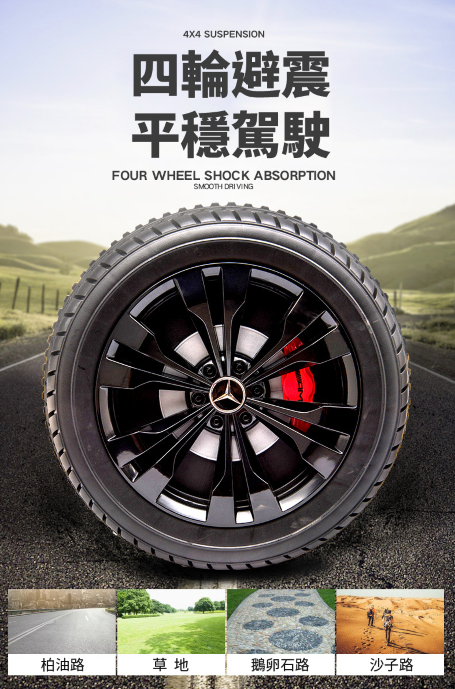 聰明媽咪兒童超跑 - 賓士 GLC63 雙人座 原廠授權 四驅兒童電動車-烤漆紅