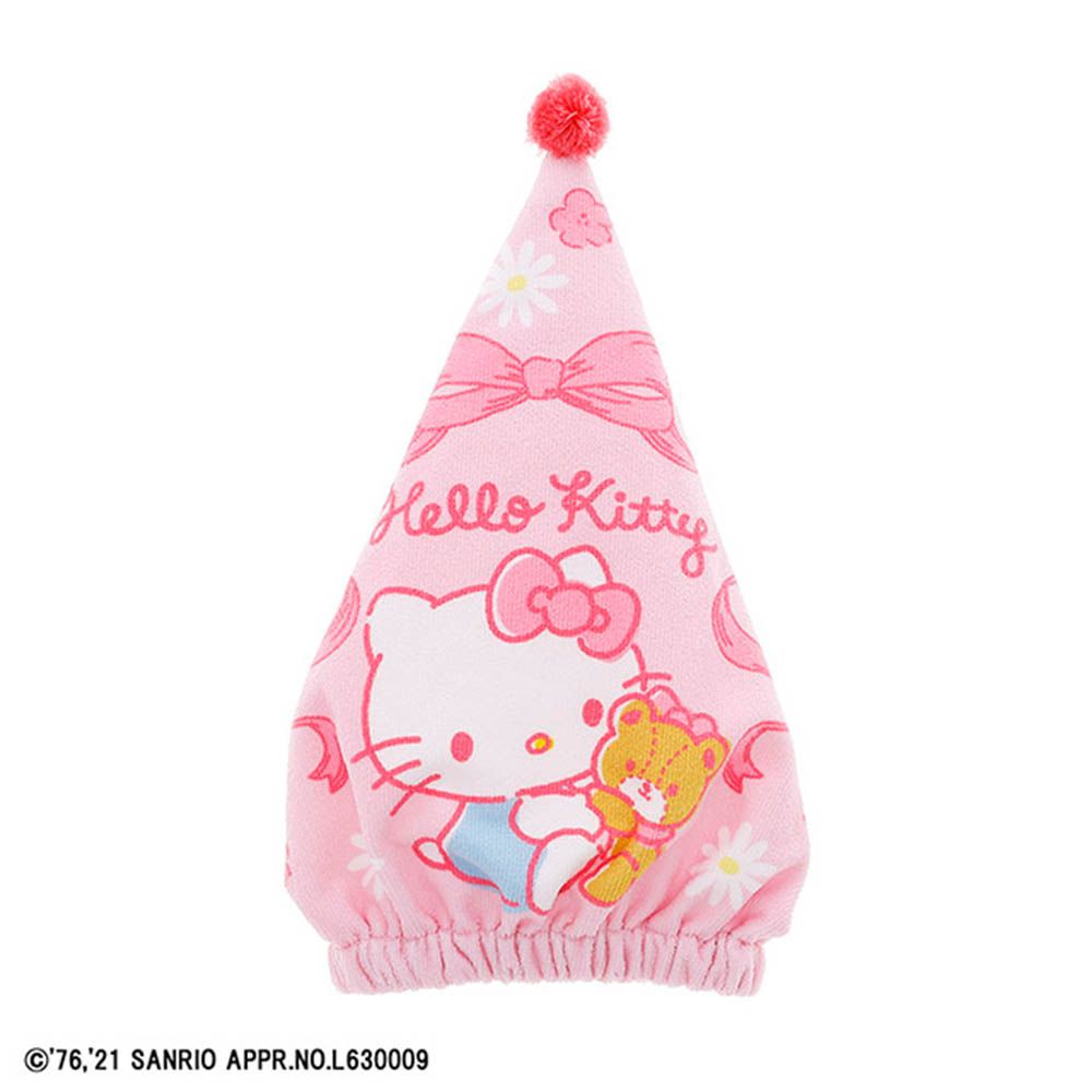 乾髮帽-Hello Kitty 可愛小花