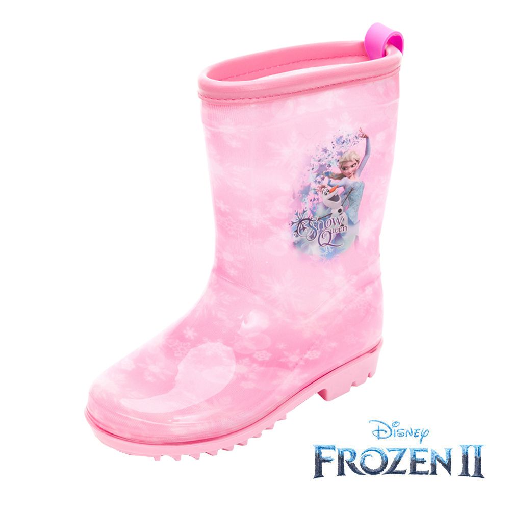 迪士尼Disney - 冰雪奇緣 童款 雨鞋 FOKL37953-防水且穿脫方便-櫻花粉-(中大童段)