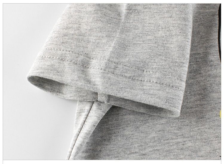 純棉短袖上衣-萌萌兔子-灰色