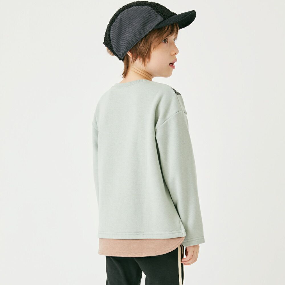 日本 evercloset - 絨毛小包裏起毛長袖上衣-象牙白