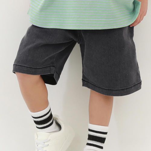 日本 devirock - RAKU DENIM 水洗風休閒短褲-刷色