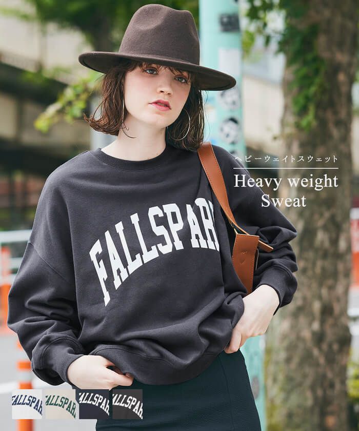 日本 COCA - 裏毛圓領百搭大學T-米杏