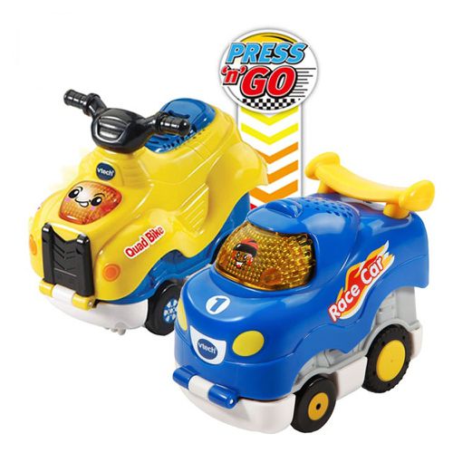 Vtech - 嘟嘟聲光迴力衝鋒車2入組-越野車+賽車