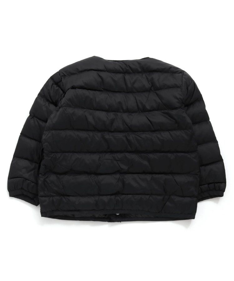 日本 BREEZE - 潑水加工 百搭素色圓領羽絨外套-黑