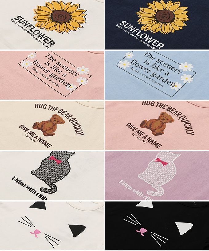 日本 Chil2 - 100%棉 荷葉邊女孩印花短袖上衣-冰淇淋-薄荷綠