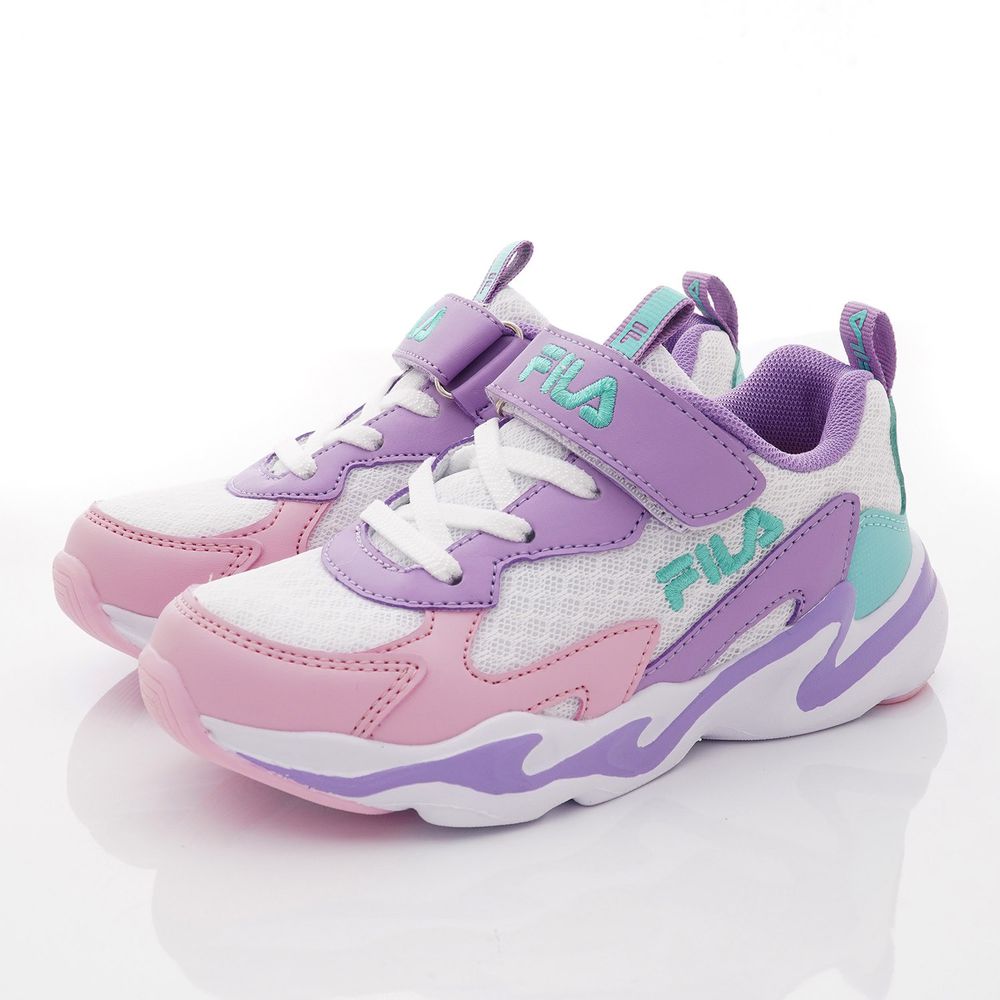 FILA - 機能穩定運動鞋款(中大童段)-粉紫藍