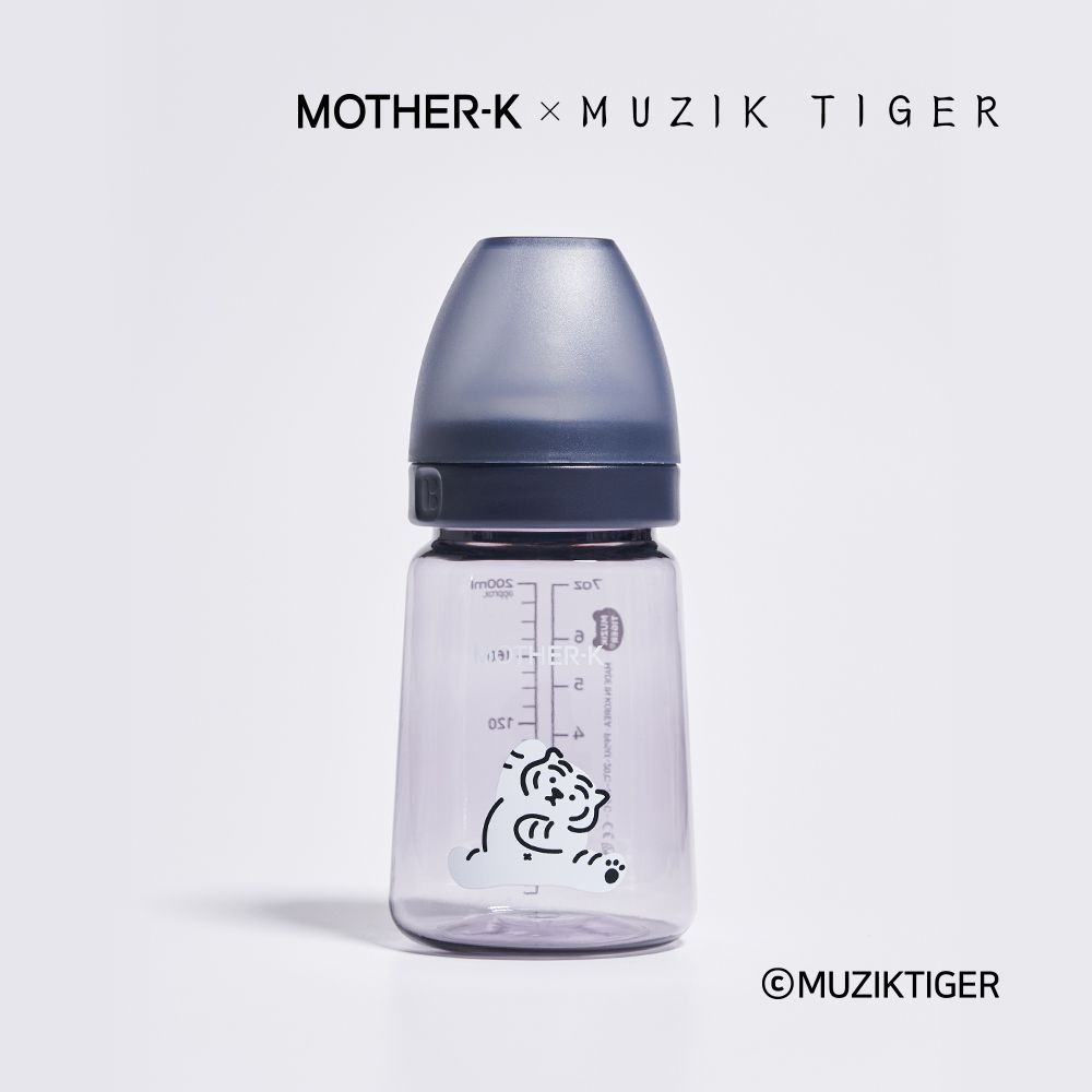 MOTHER-K - Muzik Tiger聯名精粹極簡PPSU奶瓶180ml(無奶嘴頭)-夜幕藍