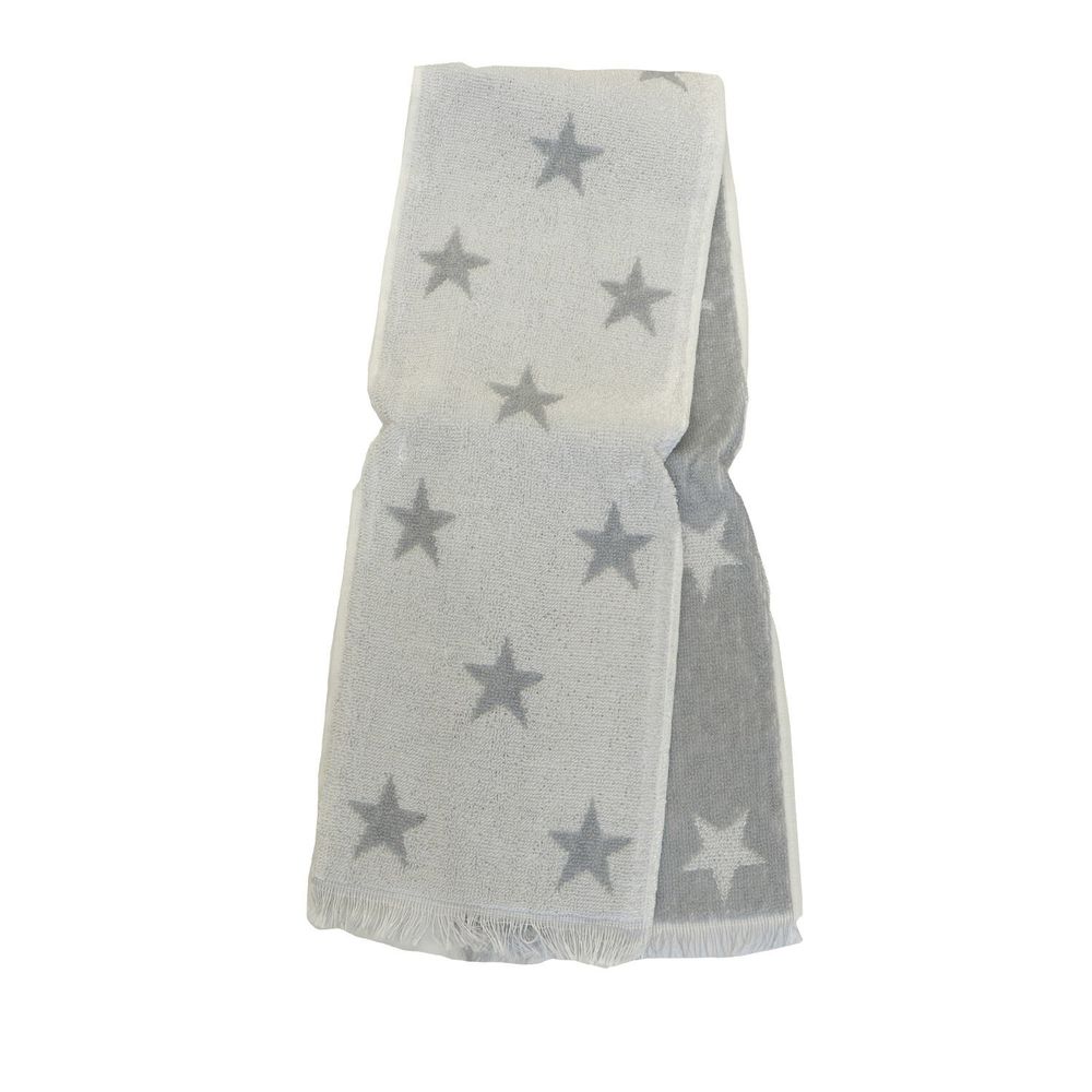 日本涼感雜貨 - 日本製 Eco de COOL 接觸冷感長毛巾-星星-灰 (90x16cm)