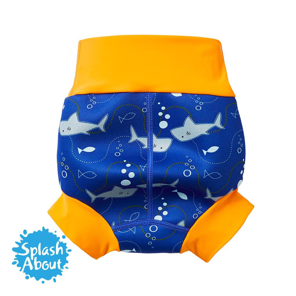 Splash About 潑寶 - 3D加強版 游泳尿布褲-亮橘鯊魚