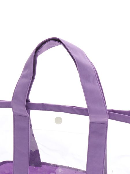 日本 OCEAN&GROUND - 透明PVC防水手提袋-全透明X純色-藍綠 GR (38x26x12cm)