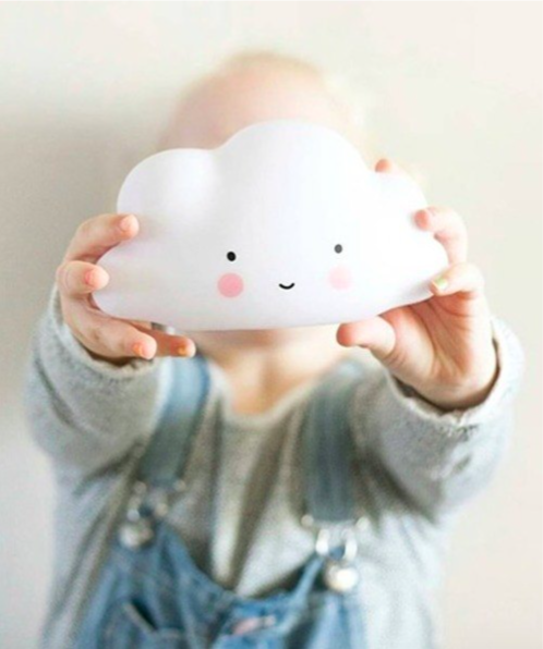 荷蘭 A Little Lovely Company - 療癒迷你雲朵夜燈-白