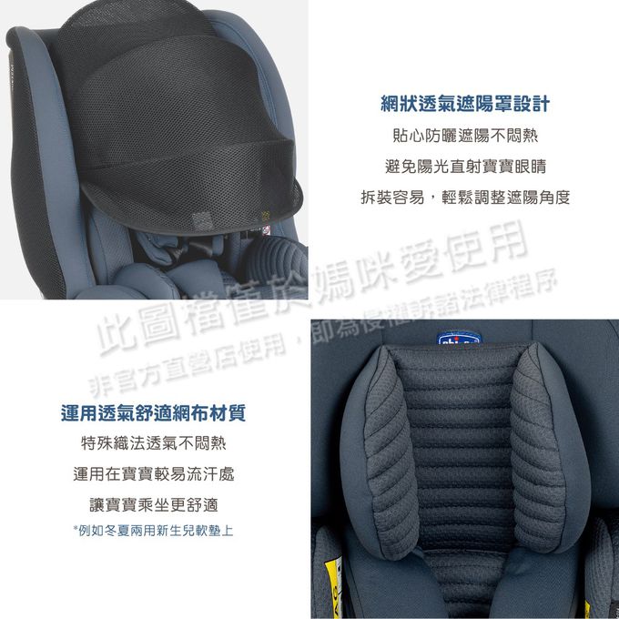 義大利 chicco - Seat3Fit Isofix安全汽座Air版-石墨黑