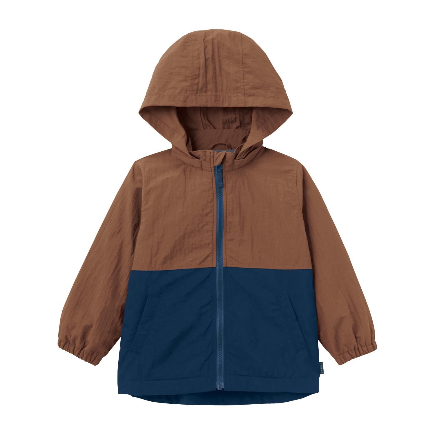 日本千趣會 - GITA 撥水加工 內刷毛防風外套-焦糖棕x海軍藍