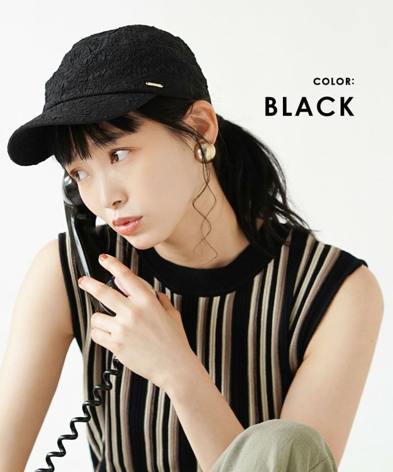 日本 zootie - 優雅雲朵皺縮棒球帽/老帽-氣質黑