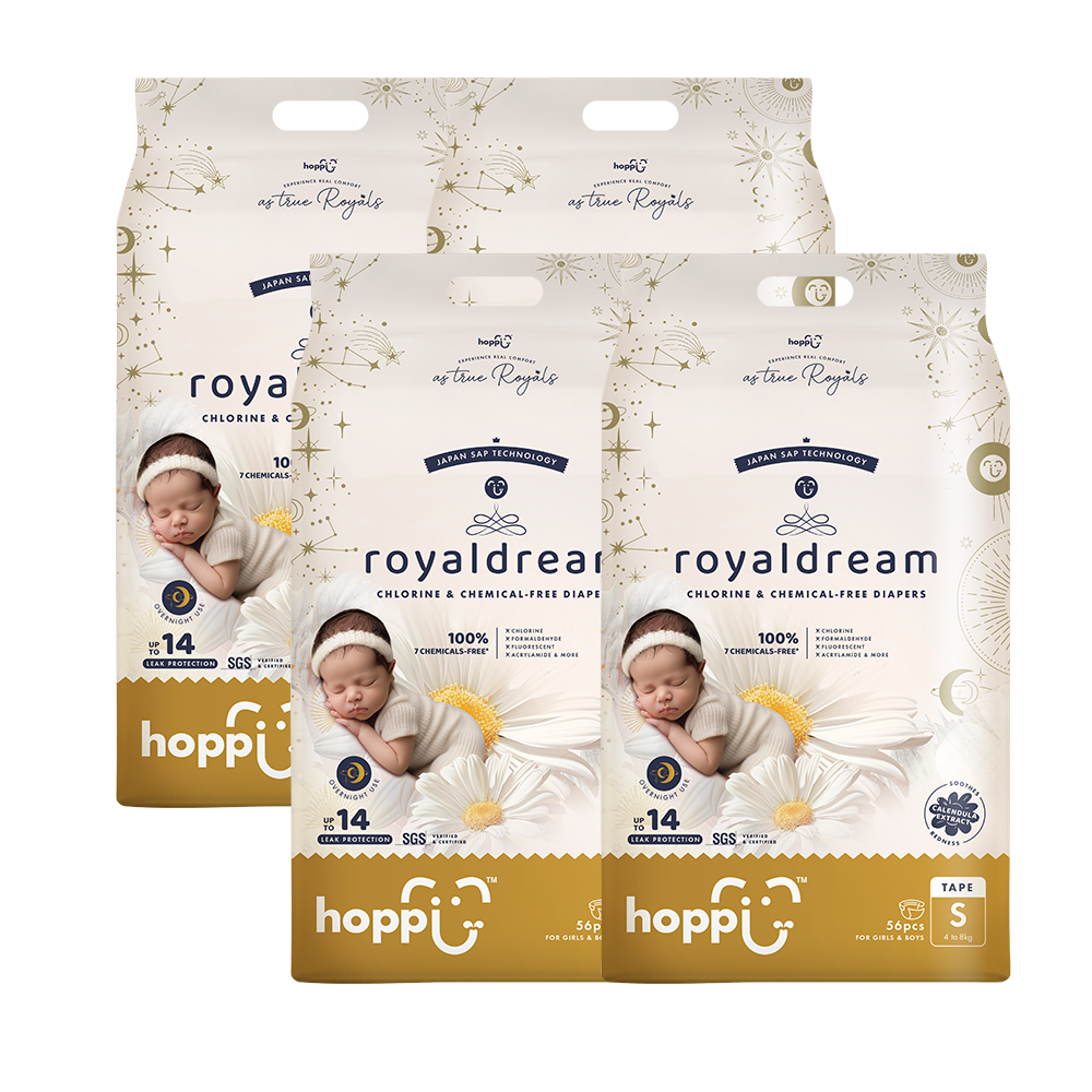 royaldream 皇家系列嬰兒尿布－黏貼型(S)－56片－4袋
