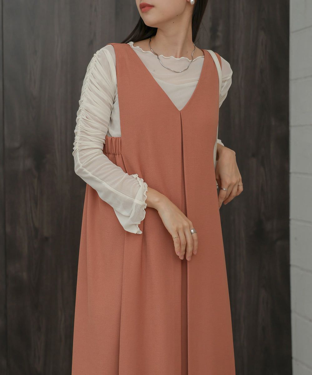 日本 Bab - 2WAY側鬆緊修身背心裙-黑